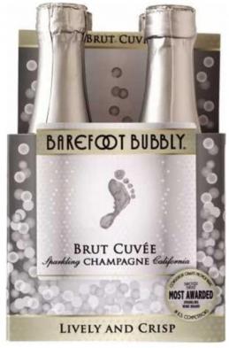 Barefoot - Bubbly Brut Cuvee (4 pack 187ml) (4 pack 187ml)