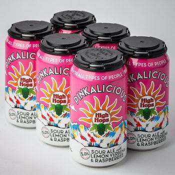 High Hops Brewery - Pinkalicious Sour Ale With Lemon Verbena And Raspberries (6 pack 12oz cans) (6 pack 12oz cans)