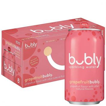 Bubly Sparkling Water - Grapefruit Bubly 8pkc (8 pack 12oz cans) (8 pack 12oz cans)
